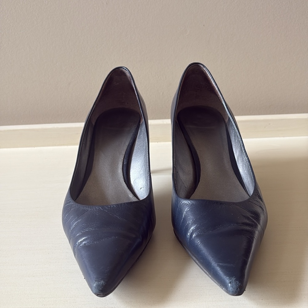 Classic Navy  Pointed-Toe Heels